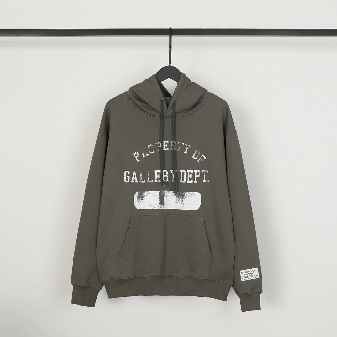 GALLERY DEPT. Autumn new hooded sweatshirt Style number: D3079P200 Color: Gray green Size: S M L XL